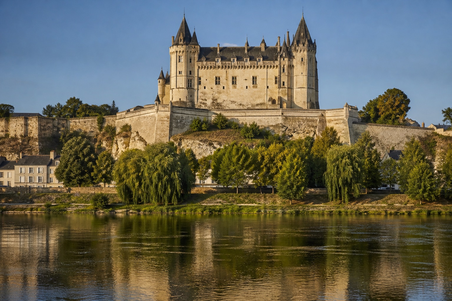 Château de Saumur au-dessus de la Loire